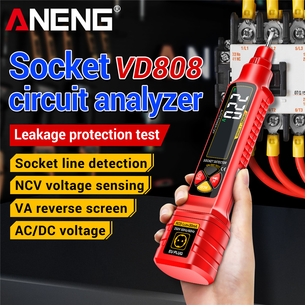 Power Tools Voltage - Penguji Daya Soket ANENG VD808 Deteksi