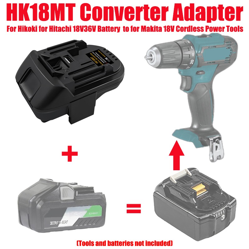 Power Tools Hitachi - Adaptor Baterai ALASICKA HK18MT untuk Baterai