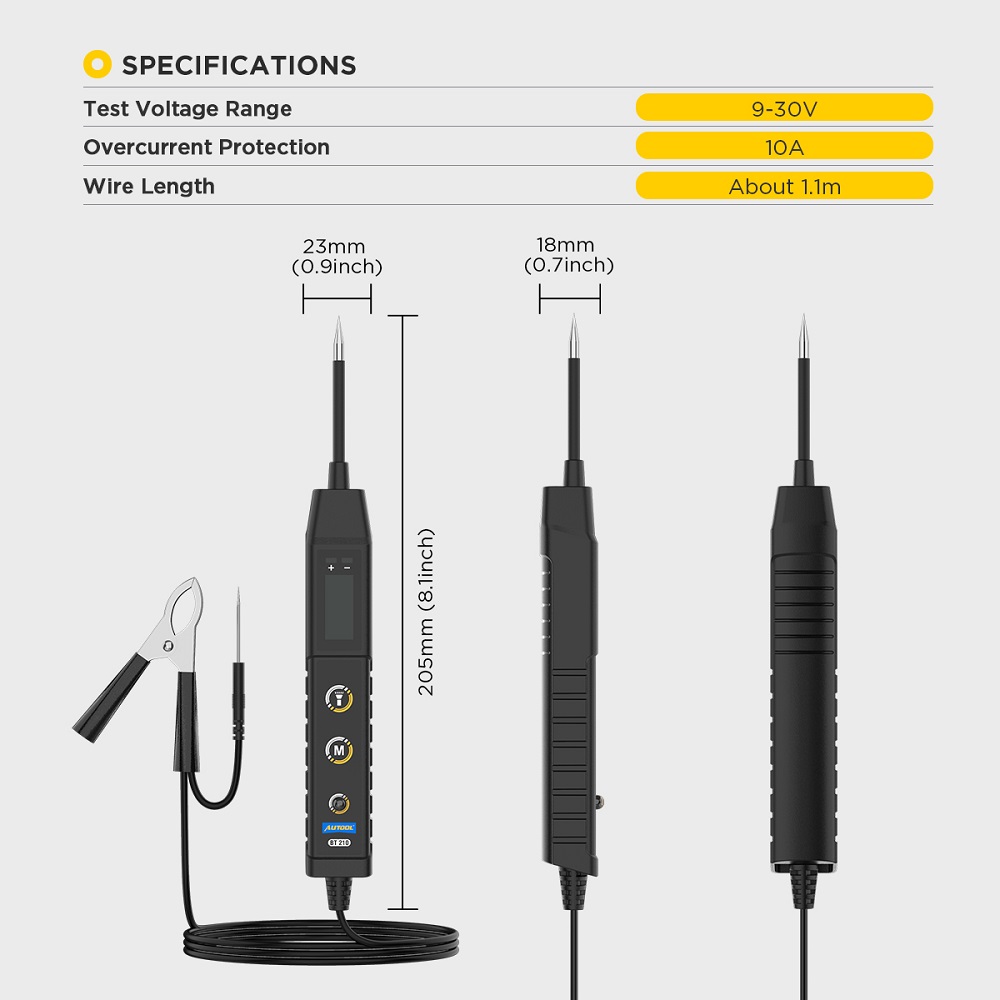 Power Tools Voltage - AUTOOL BT210 Alat Diagnostik Sirkuit Mobil,