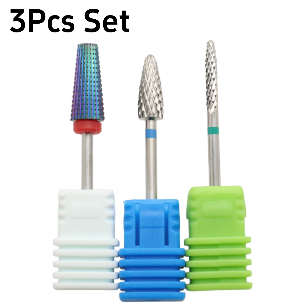 Power Tools Total - 3Pcs Set Mata Bor Kuku Warna-warni