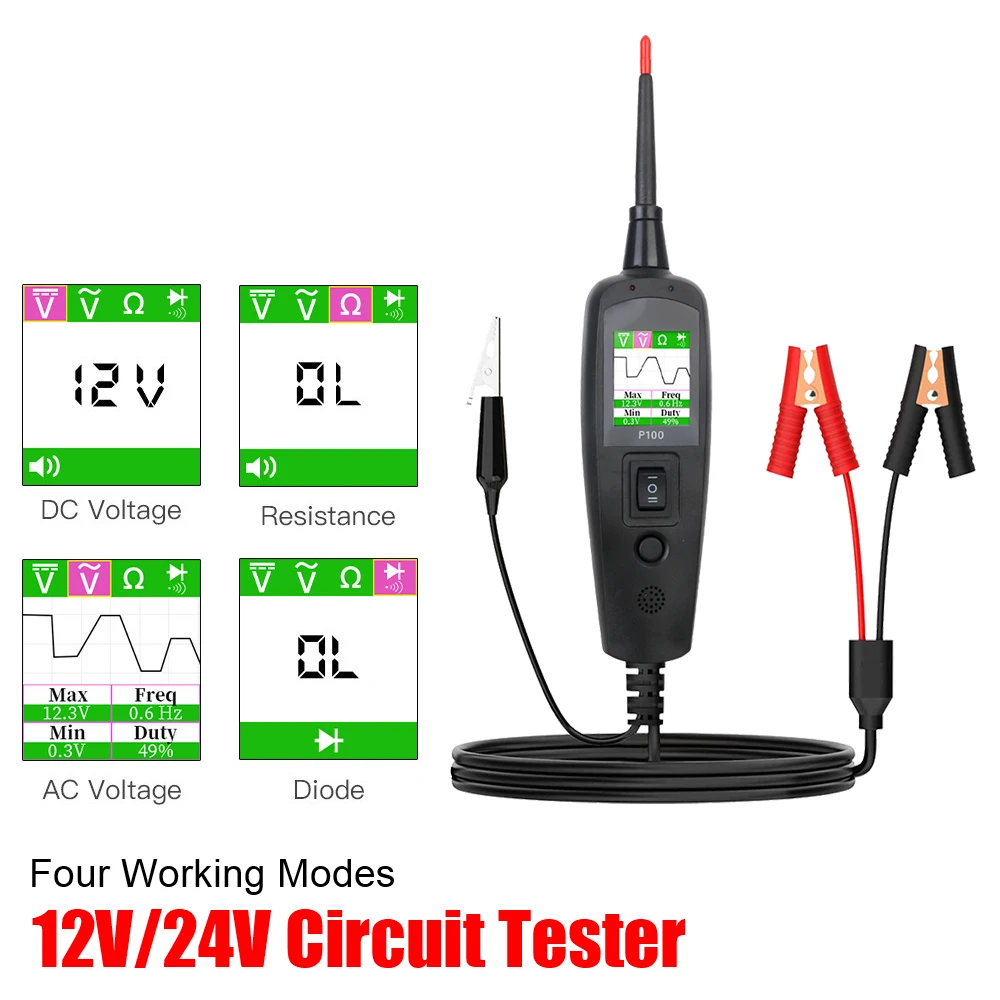 Power Tools Voltage - P100 Alat Penguji Sirkuit Otomotif 12V