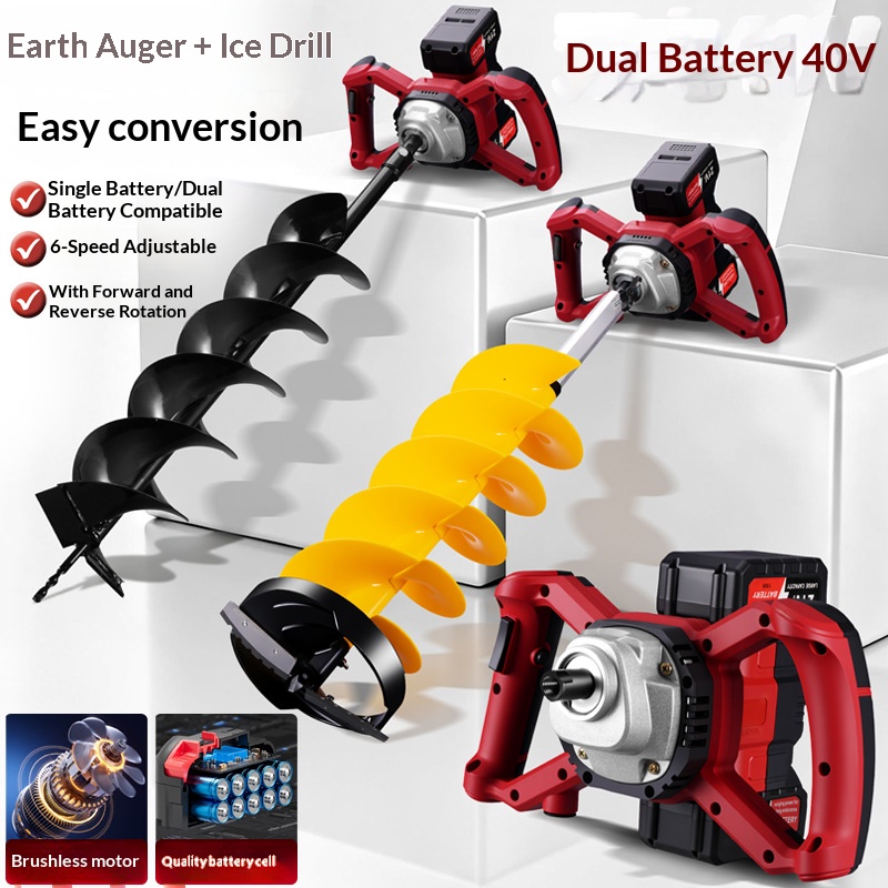 Power Tools In Construction - Bor Tanah Listrik Baterai Lithium 21v,
