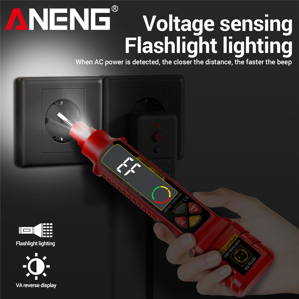 Penguji Daya Soket ANENG VD808 - Power Tools Voltage ulasan dan harga