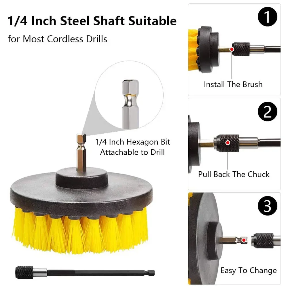 Set lampiran sikat bor, Kit al - Power Tools Windows ulasan dan harga