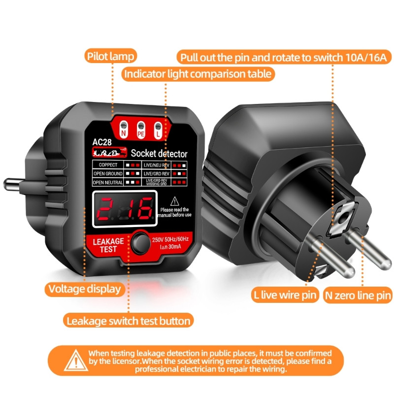 ANENG AC28 detektor soket US/E - Power Tools Voltage ulasan dan harga