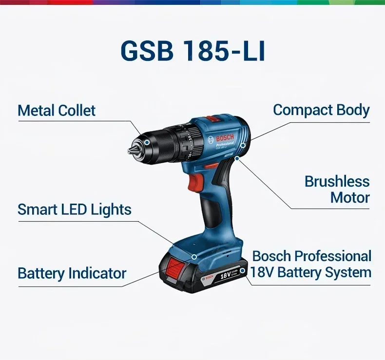 Bosch GSB 185-LI 18V Bor Impak - Cordless Drill Driver ulasan dan harga