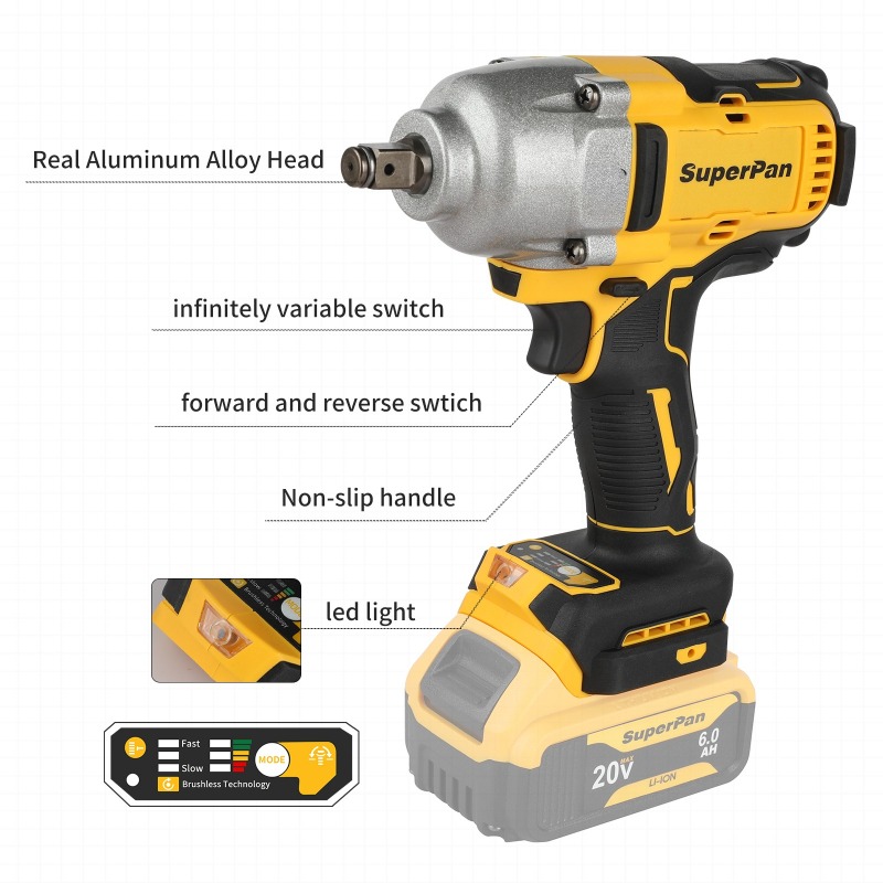Kunci Impack Tanpa Kabel Brush - Power Tools In Construction ulasan dan harga