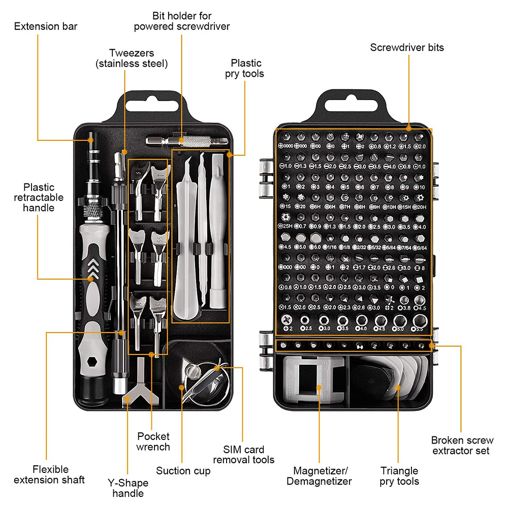 25/115/135/140 in1 Set Obeng P - Xiaomi Power Tools ulasan dan harga
