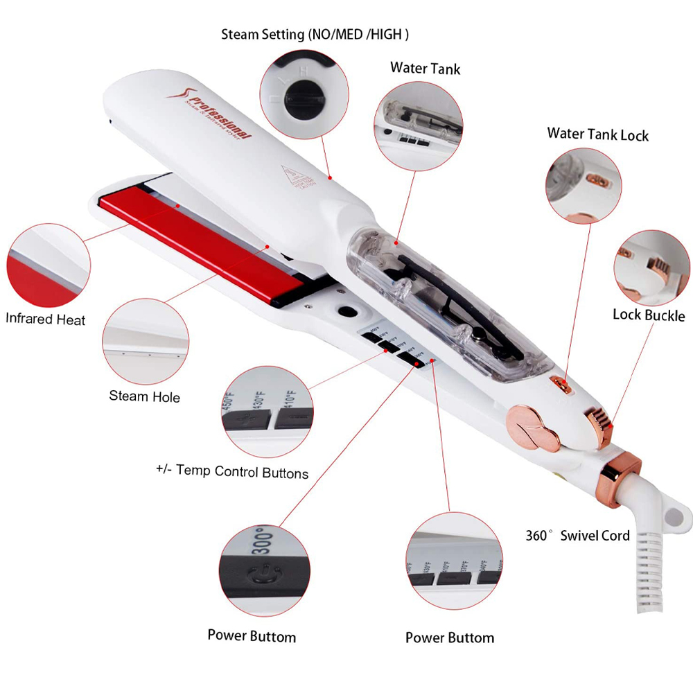 Pelurus rambut uap, pelurus ra - Power Tools Voltage ulasan dan harga